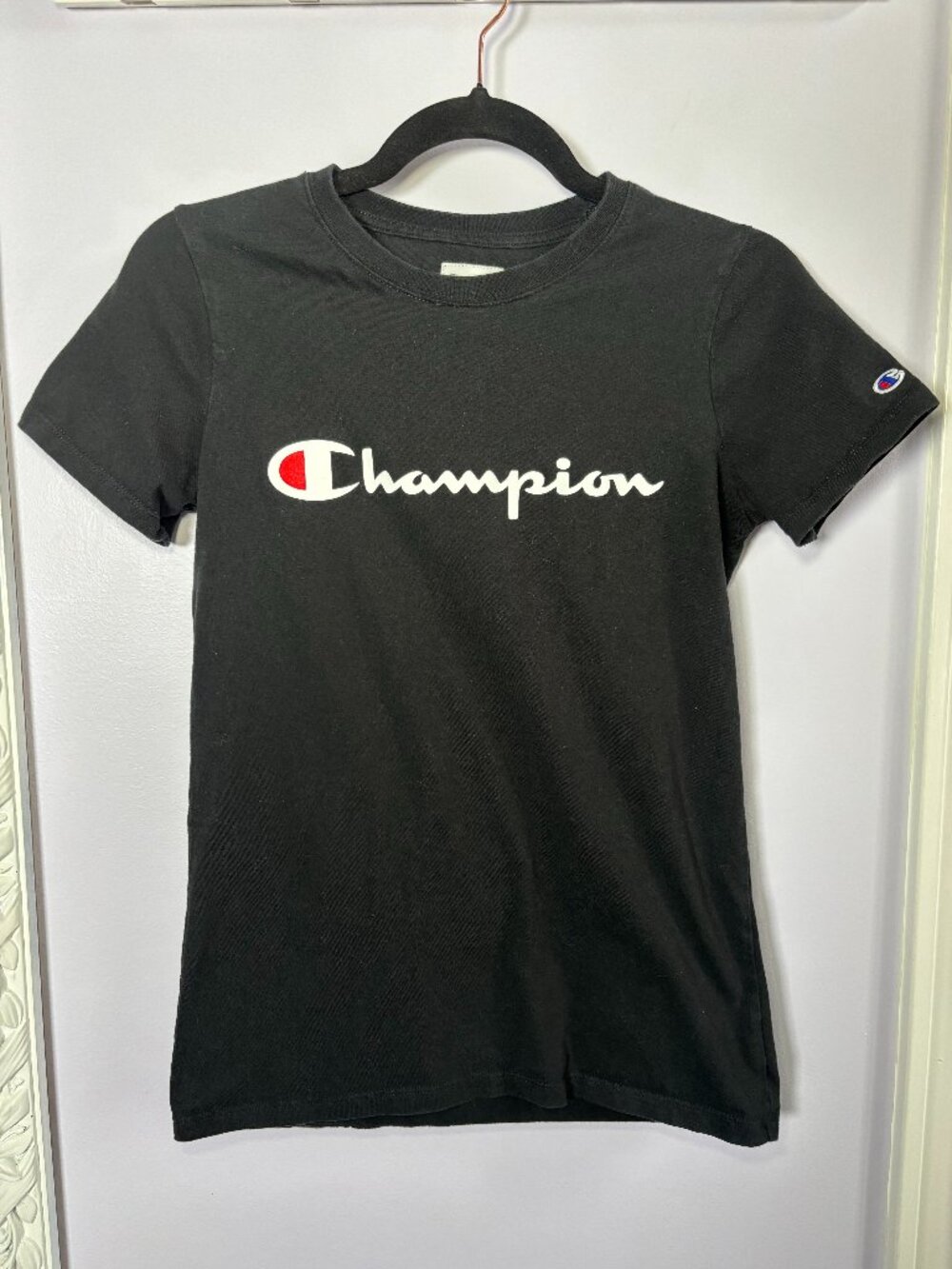 Champion Women’s Athletic Black Cotton Casual Tshirt Size XS